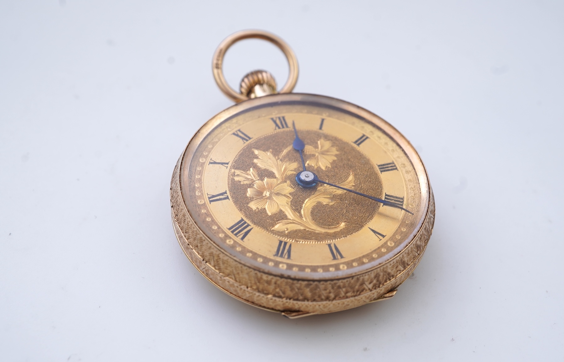 A 15ct gold open-faced pocket watch, circa 1912